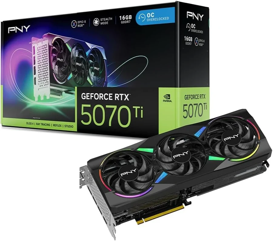 PNY GeForce RTX 5070 Ti 16 GB GDDR7 Epic X RGB OC